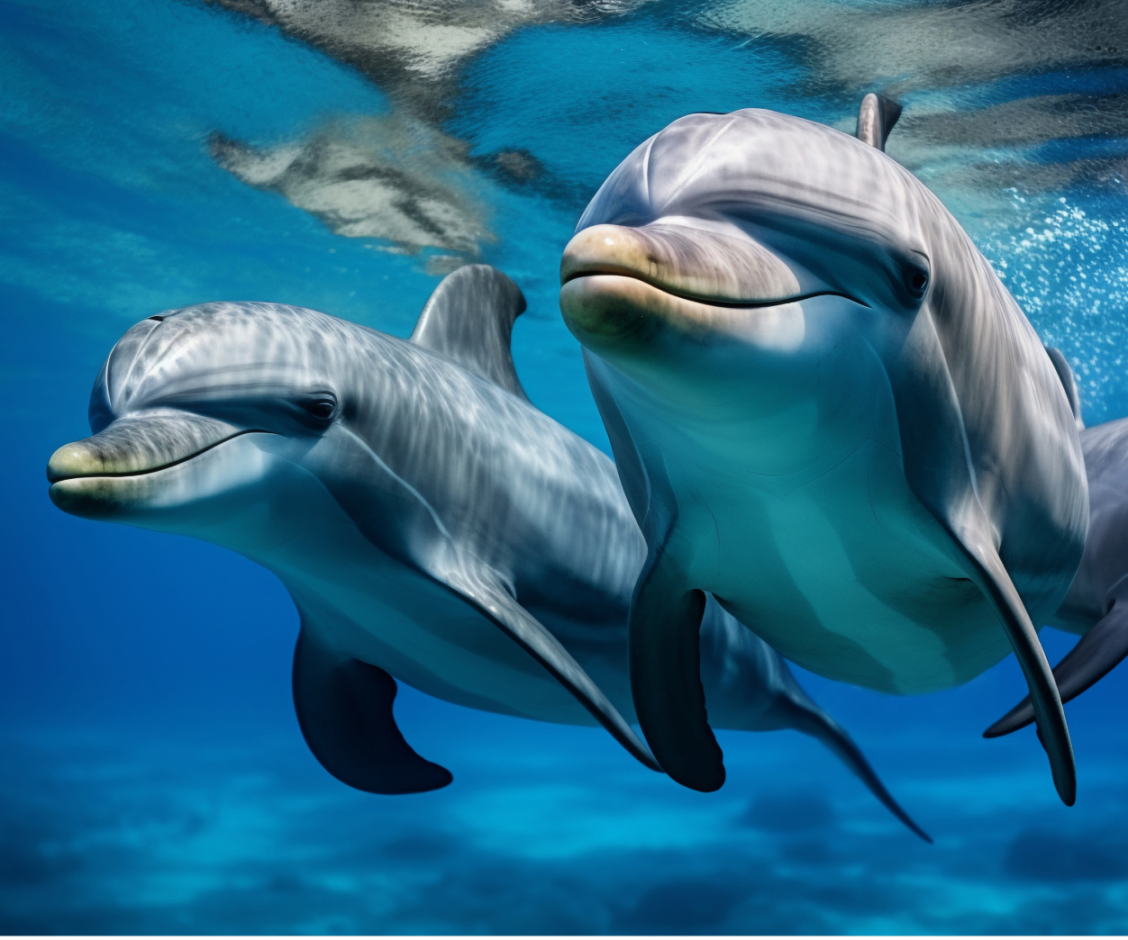vista-delfines-nadando-agua
